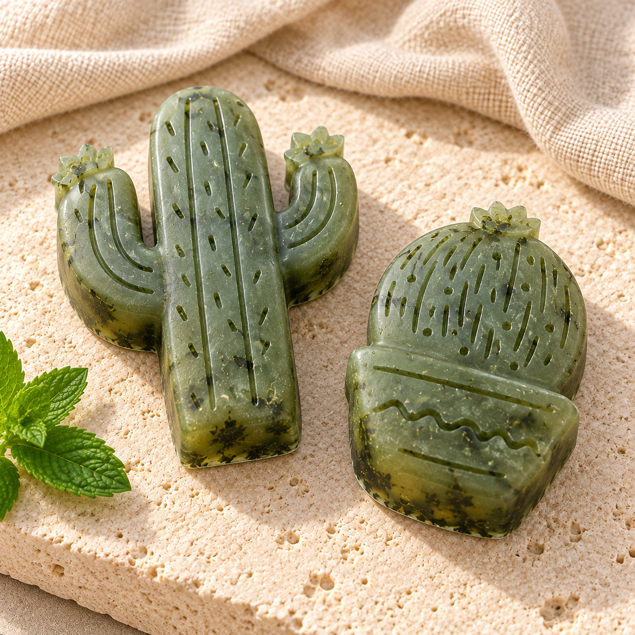 Jabones Refrescantes decorativos de edición de temporada en forma de cactus